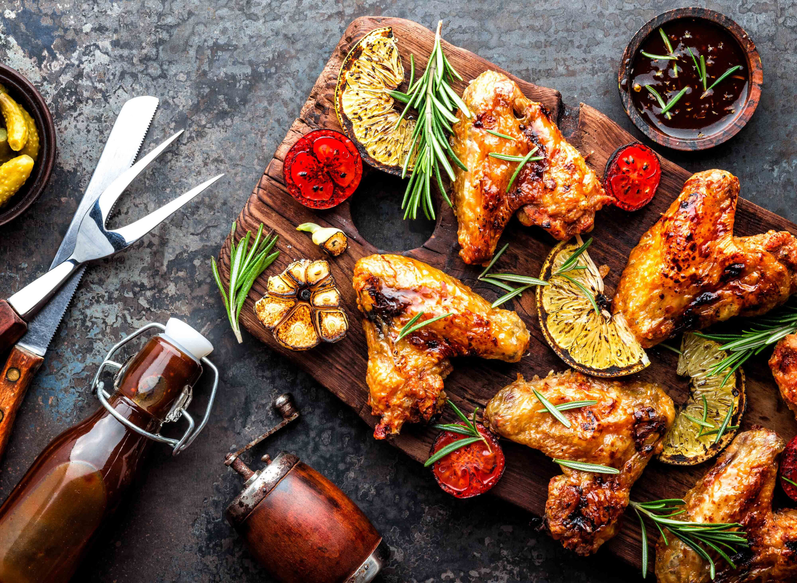 bbq chicken and beer hero
